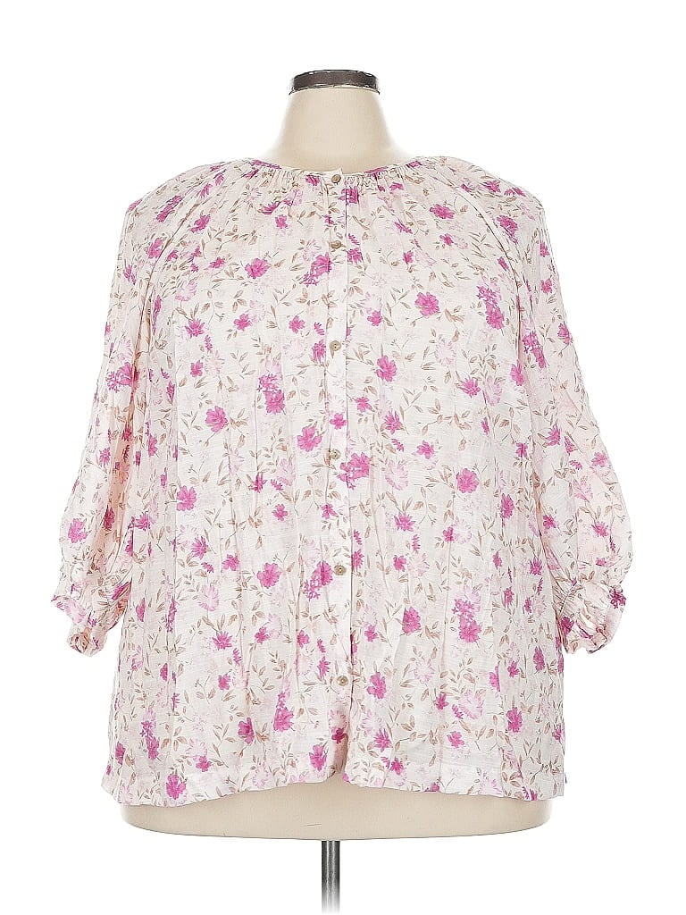 Pre-owned Lc Lauren Conrad 3/4 Sleeve Blouse In Pink