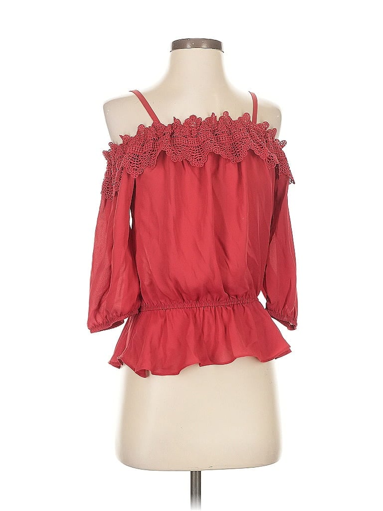 Pre-owned By & By 3/4 Sleeve Blouse In Red