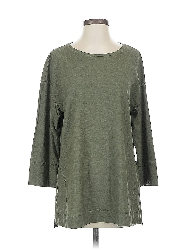 WESTBOUND Pre-owned 3/4 Sleeve Top Green Boatneck Tops