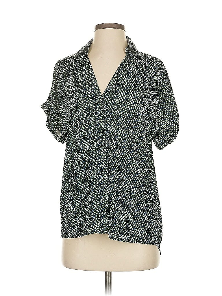 Pre-owned Cabi Short Sleeve Polo Shirt In Green