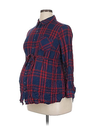 Isabel Maternity 3/4 Sleeve Button-Down Shirt (view 1)