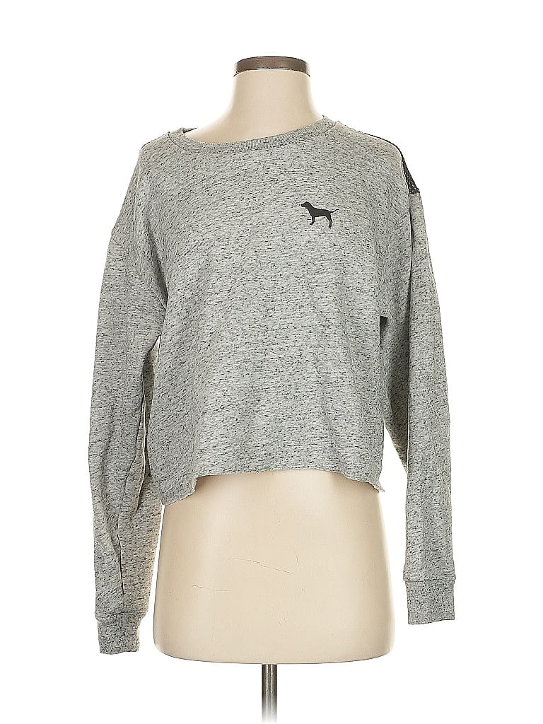 Pre-owned Victoria's Secret Pink Sweatshirt In Gray