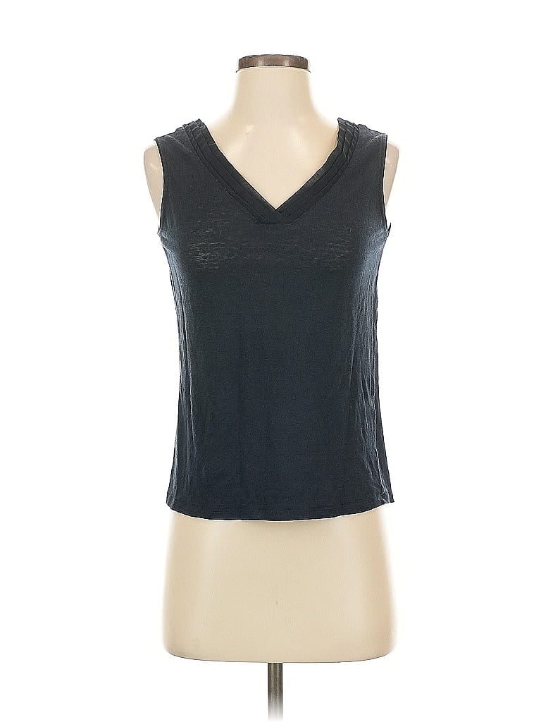 Pre-owned Massimo Dutti Sleeveless Top Blue V Neck Tops