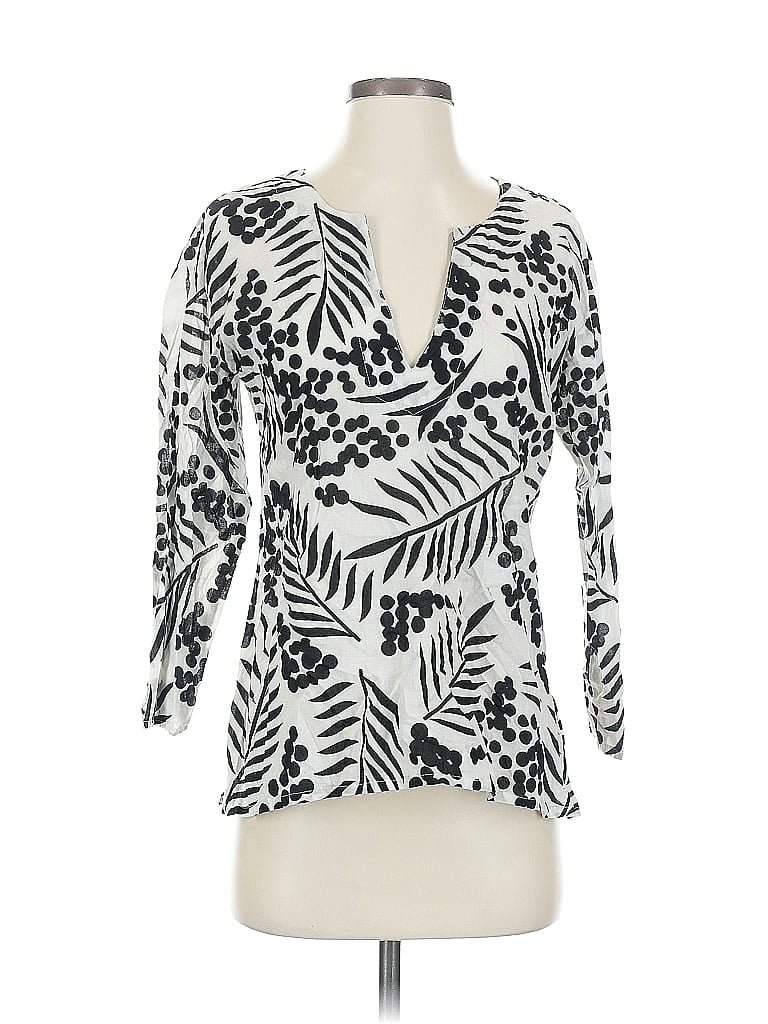 Pre-owned Unbranded 3/4 Sleeve Blouse In White