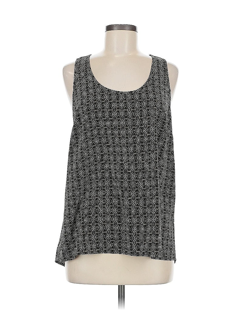 Pre-owned Pleione Sleeveless Top Gray Square Neckline Tops