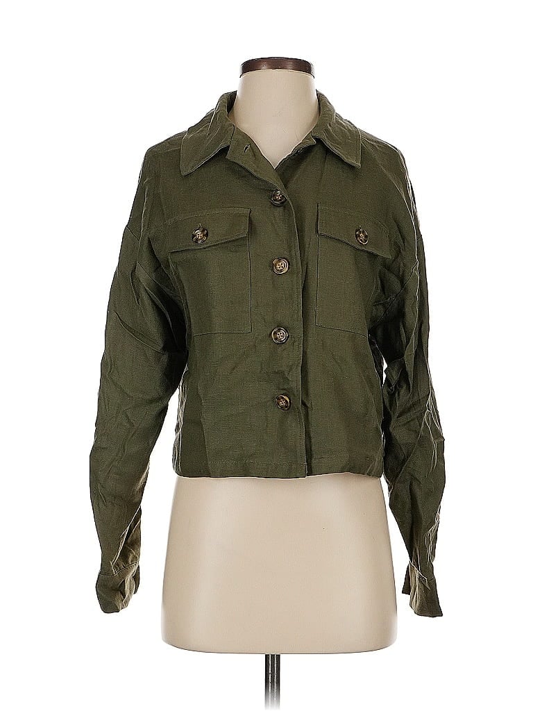 Pre-owned Nicole Miller Jacket In Green