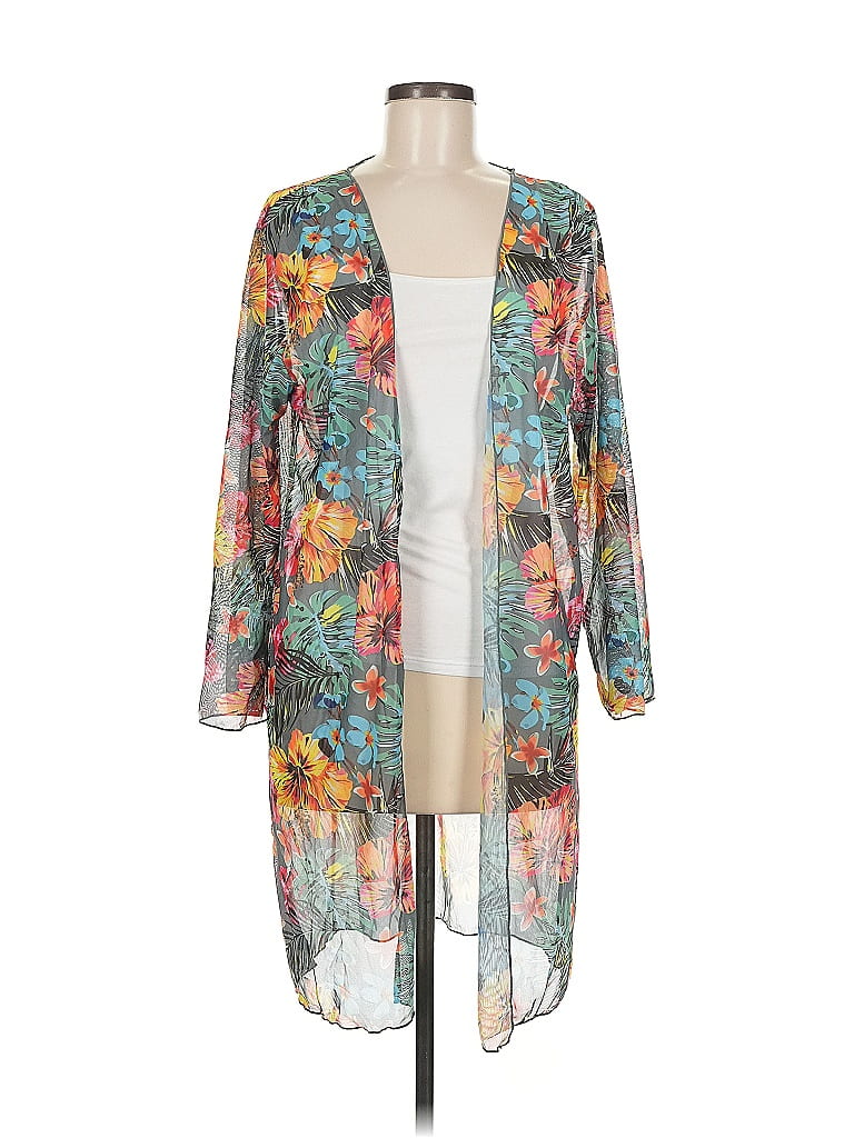 Pre-owned Unbranded Kimono In Blue