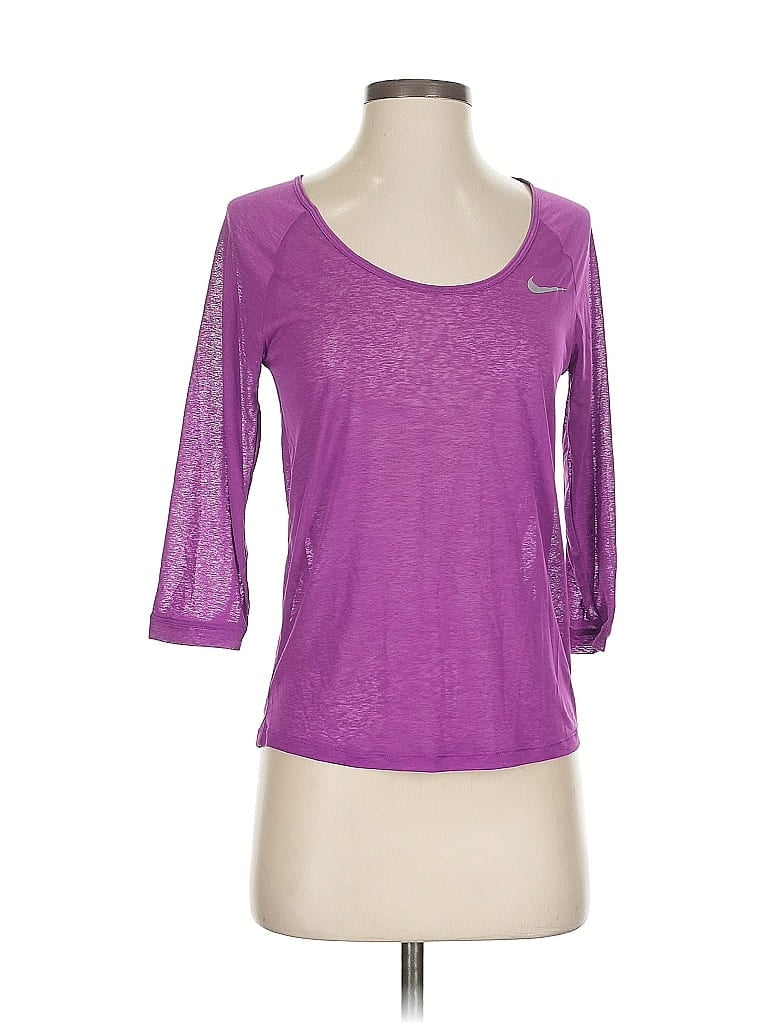 Pre-owned Nike 3/4 Sleeve T-shirt In Purple