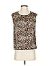 Ellen Tracy 100% Polyester Brown Sleeveless Top Size XS - photo 1