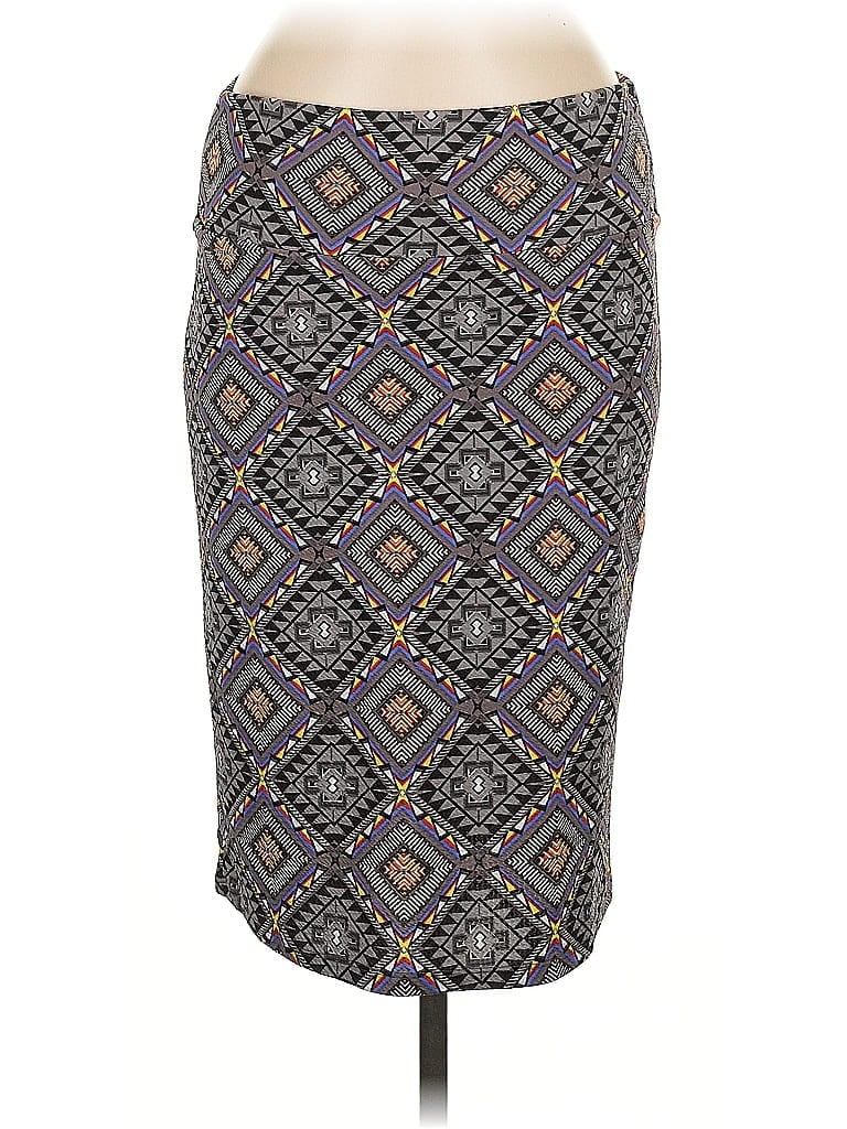 Pre-owned Lularoe Casual Skirt In Gray