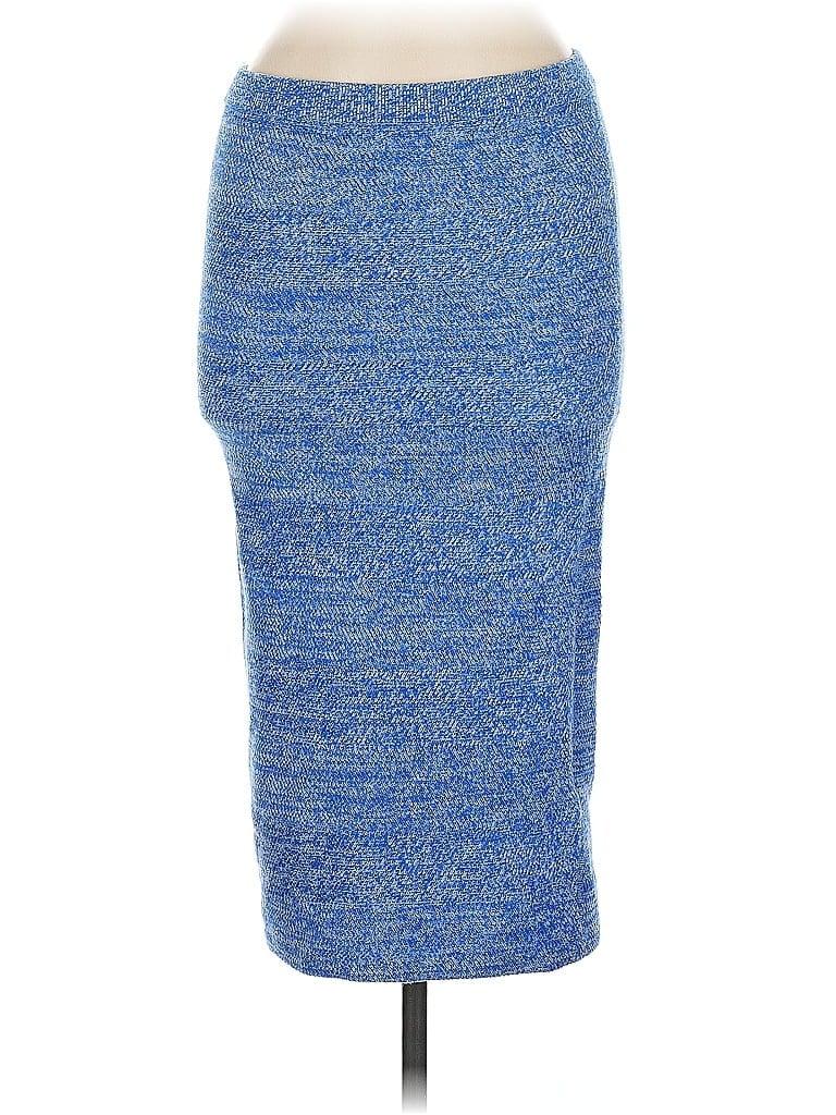 Pre-owned Alice And Olivia Alice + Olivia Wool Skirt In Blue