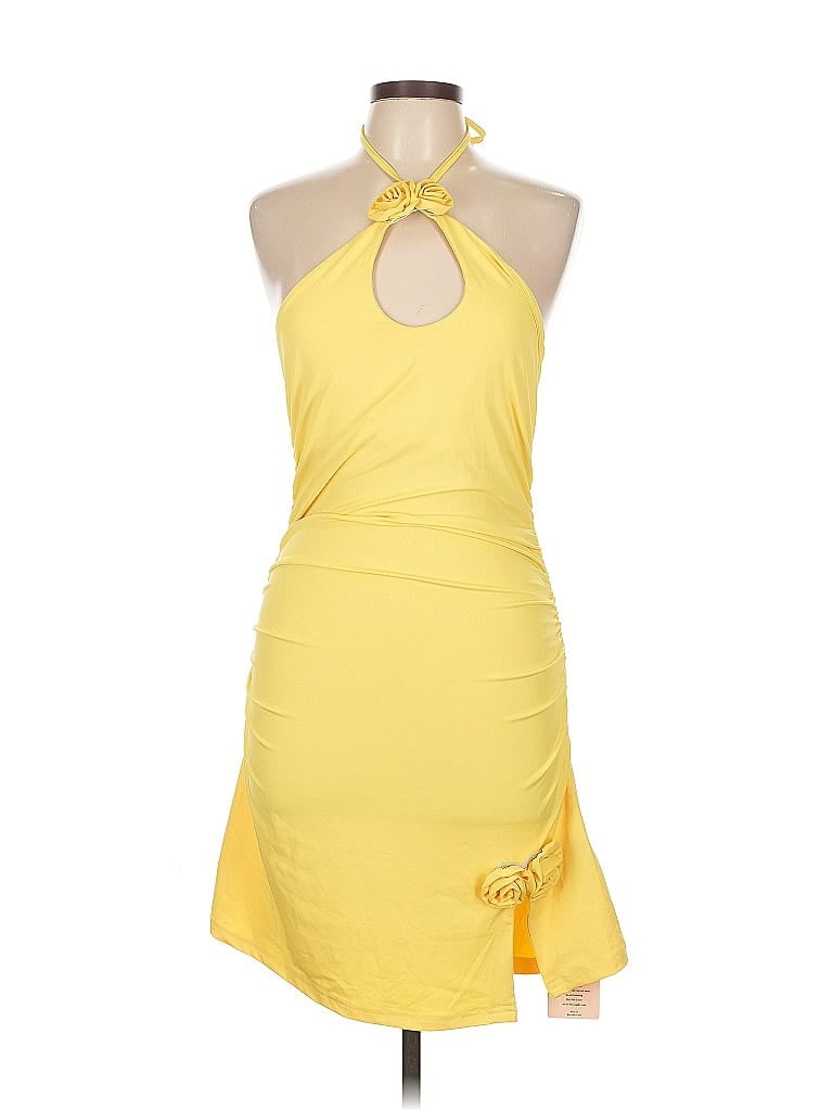 Pre-owned Shein Cocktail Dress In Yellow
