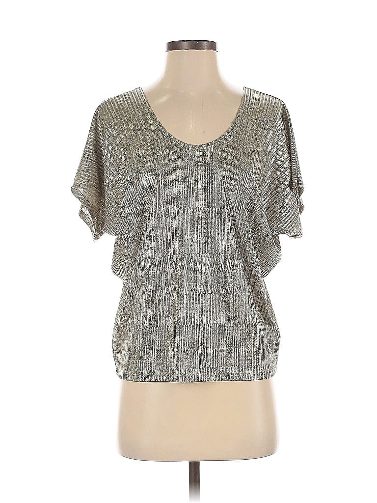 Pre-owned Unbranded Short Sleeve T-shirt In Silver