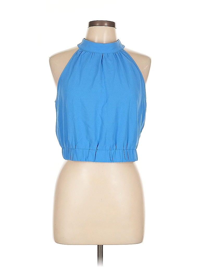 Pre-owned Fashion Sleeveless Blouse In Blue