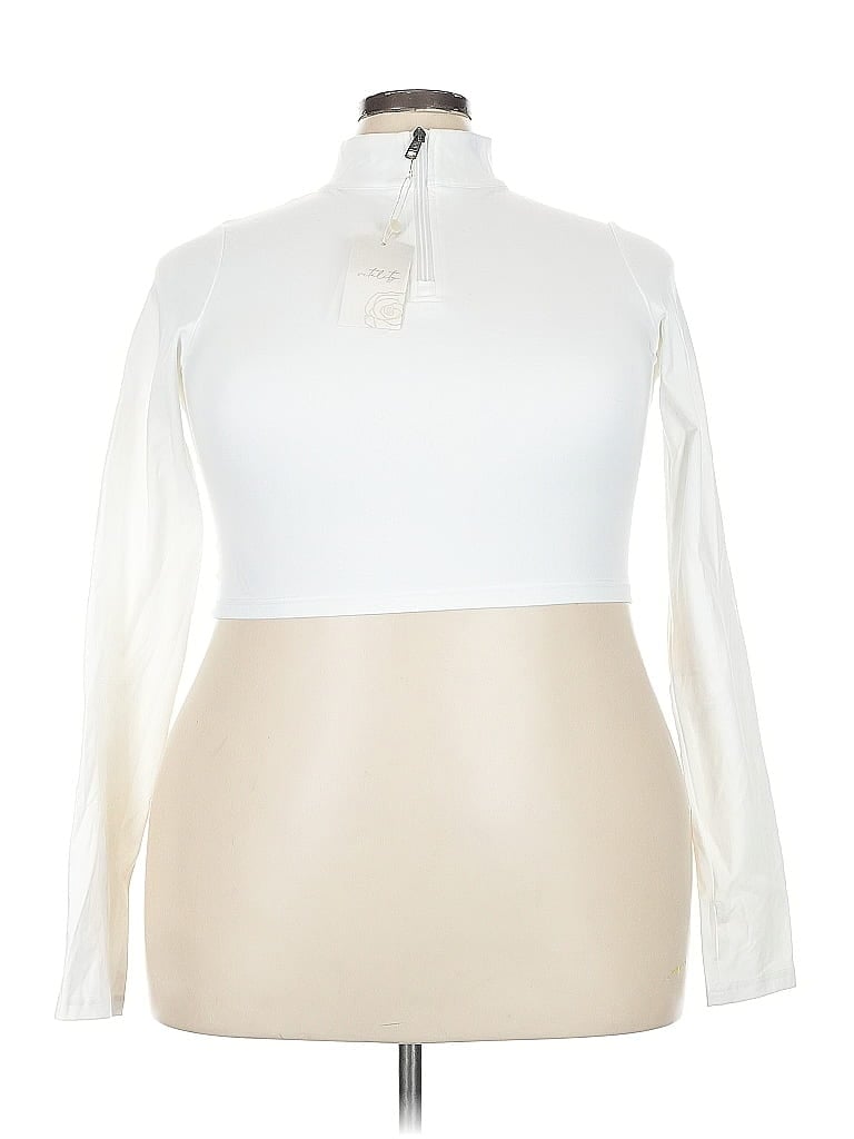 Pre-owned Vitality Long Sleeve Blouse In White