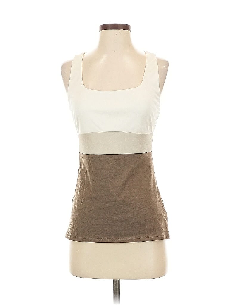 Pre-owned Express Sleeveless Top Tan Square Neckline Tops In Brown