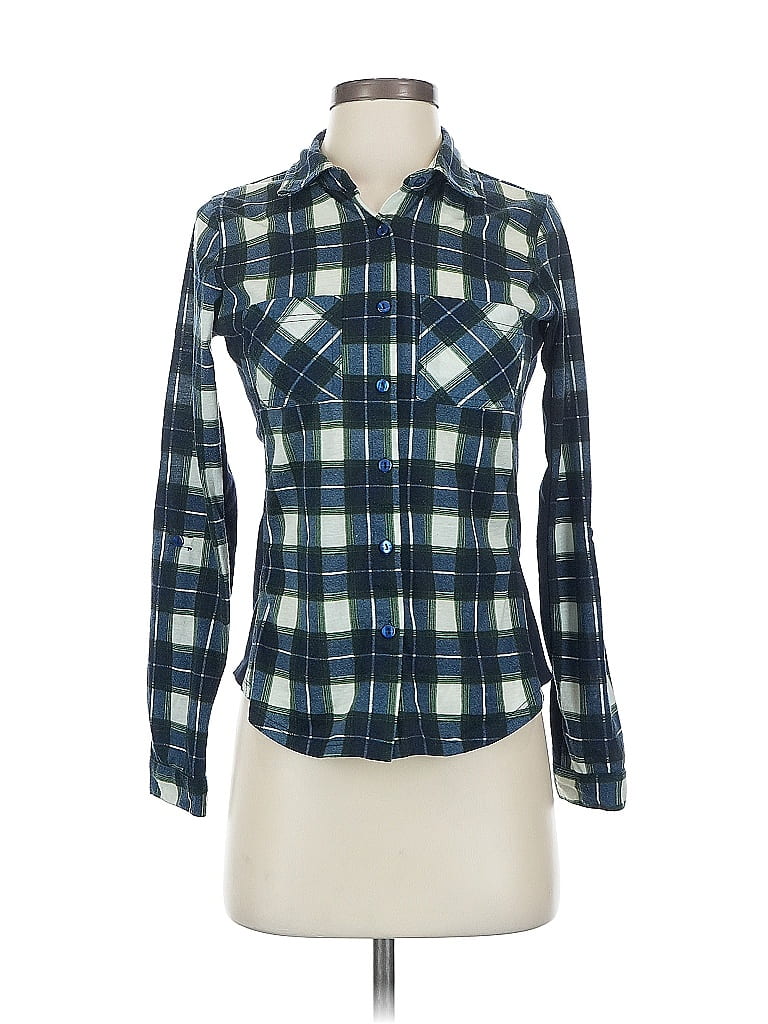 Pre-owned Chocolate Usa Long Sleeve Blouse In Blue