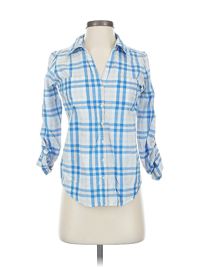 Click to view more detailed imagery on our partner's website Pre-owned Joie 3/4 Sleeve Button Down Shirt In Blue
