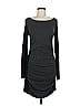 Express Solid Gray Casual Dress Size M - photo 1