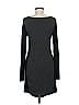 Express Solid Gray Casual Dress Size M - photo 2
