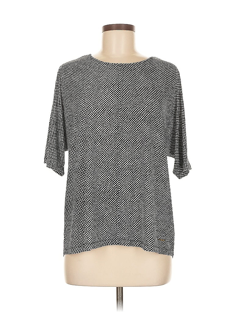 Pre-owned Anne Klein 3/4 Sleeve T-shirt In Gray