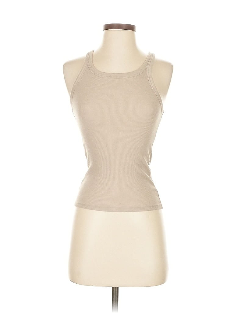 Pre-owned Aerie Tank Top Tan Halter Neckline Tops In Brown