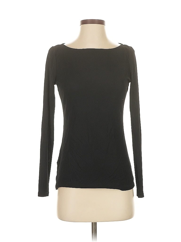 Pre-owned Ann Taylor Long Sleeve Top Black Boatneck Tops