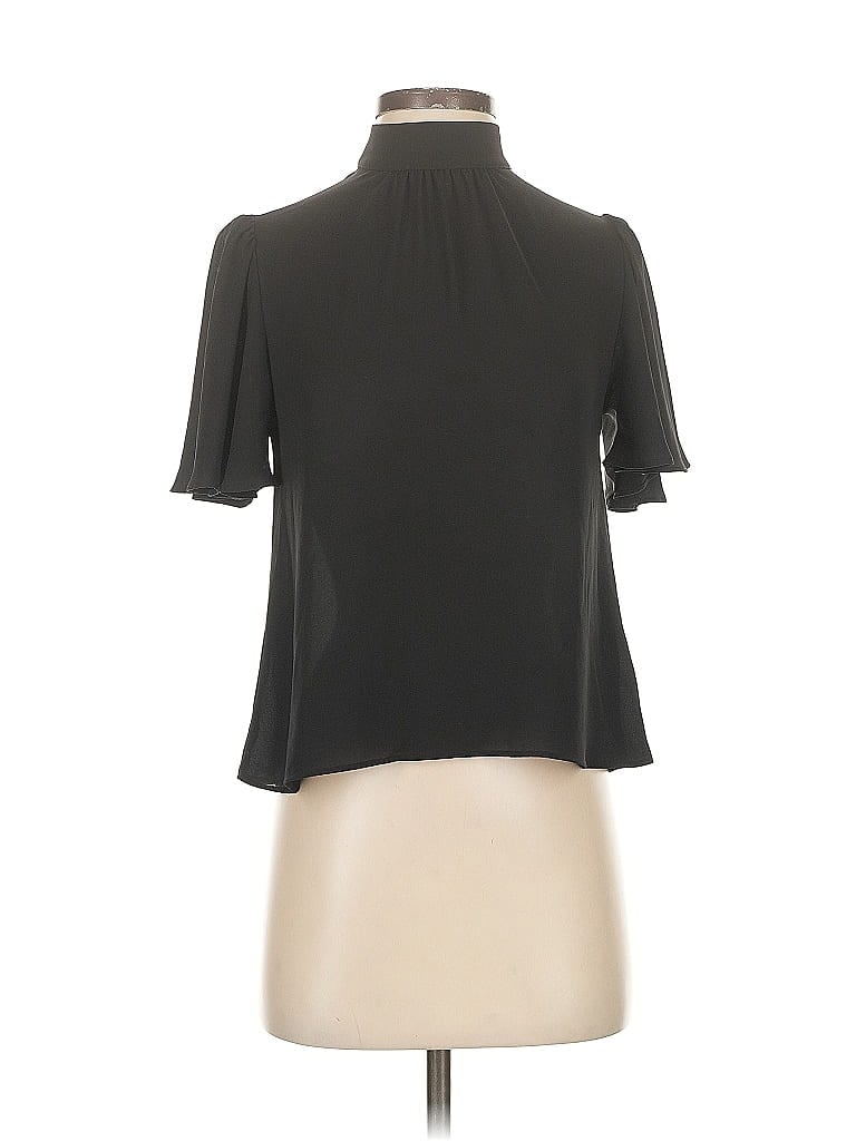 Pre-owned Express Short Sleeve Blouse In Black