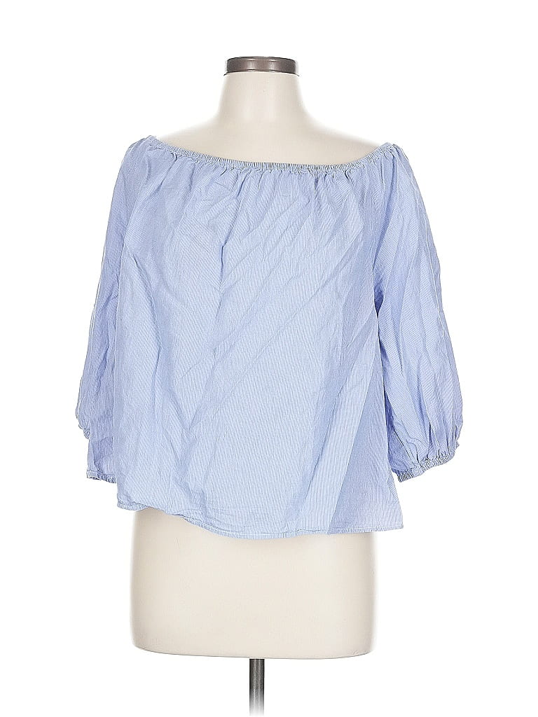 Click to view more detailed imagery on our partner's website Pre-owned Maeve 3/4 Sleeve Blouse In Blue