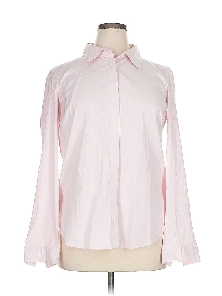 Pre-owned Worth New York Long Sleeve Polo Shirt In Pink