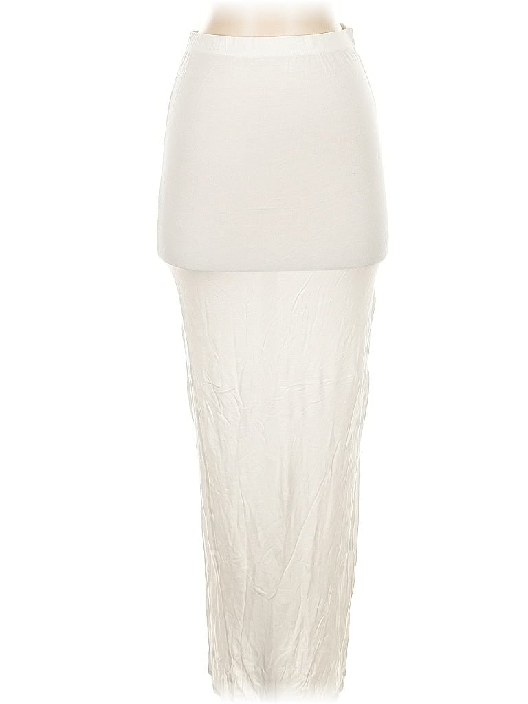 Pre-owned Prettylittlething Casual Skirt In White