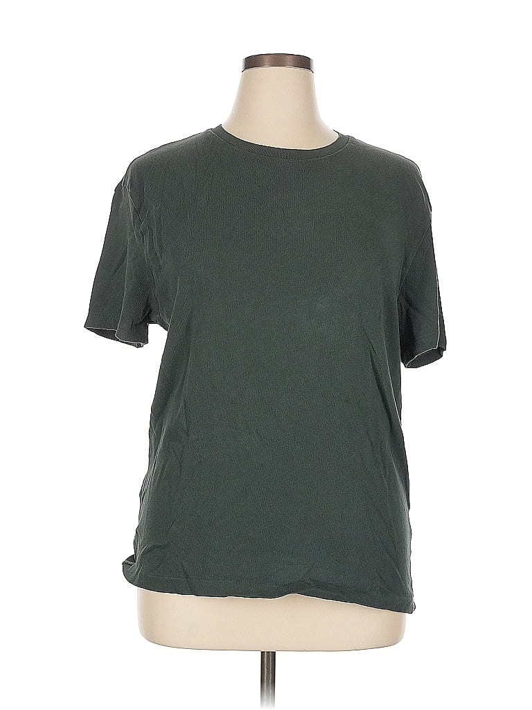 Pre-owned Zara Short Sleeve T-shirt In Green