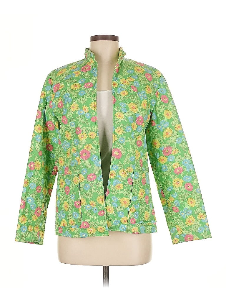 Pre-owned Talbots Blazer Jacket In Green