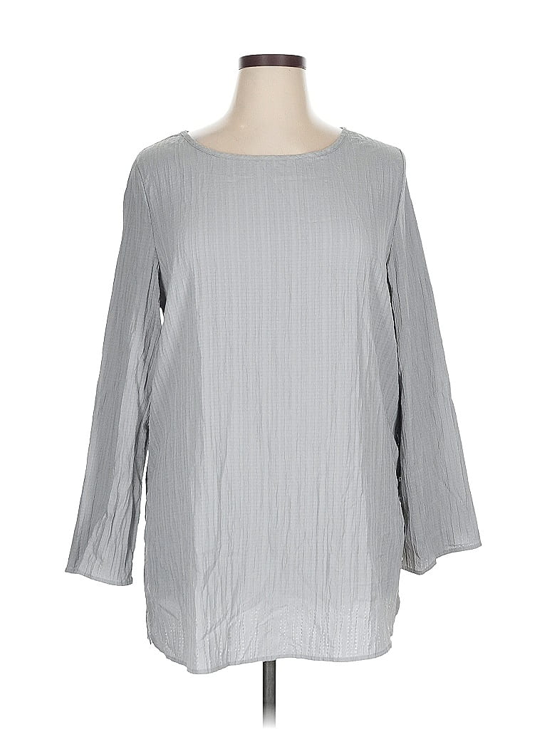Pre-owned Unbranded Long Sleeve Blouse In Gray
