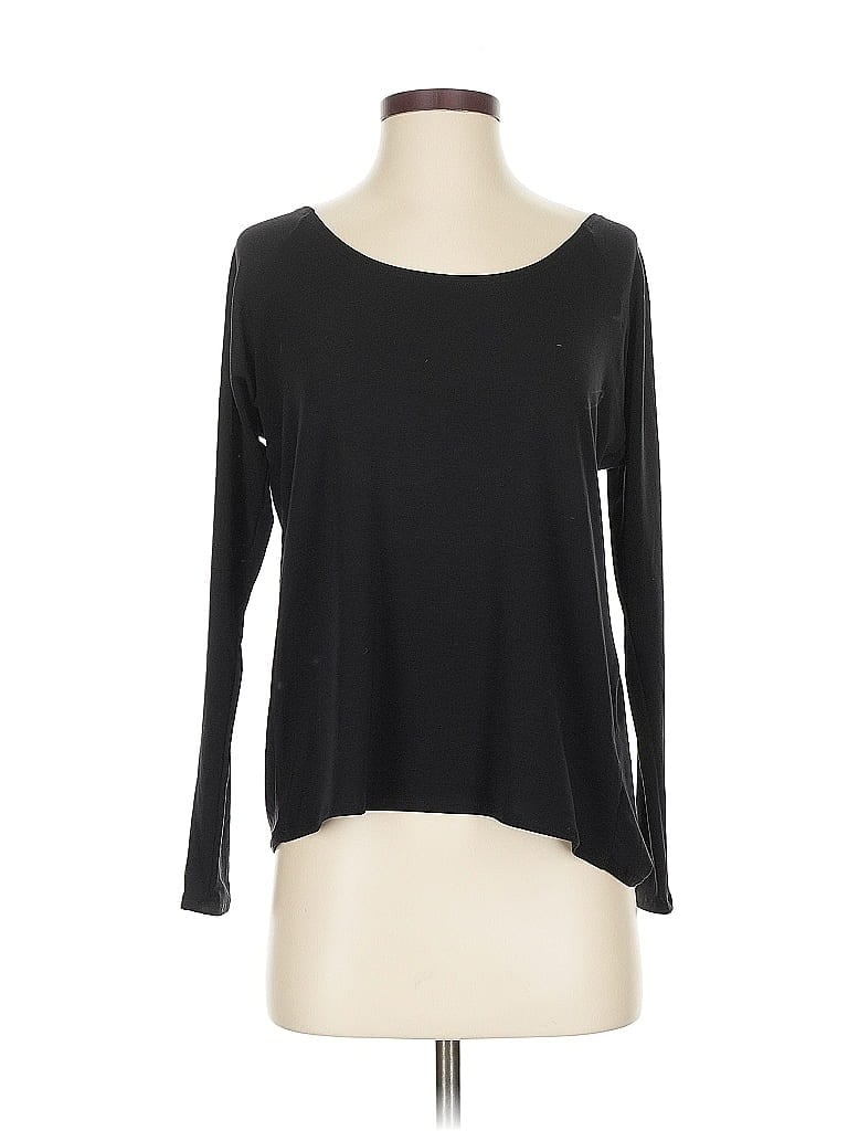Pre-owned Montiel Long Sleeve Top Black Boatneck Tops