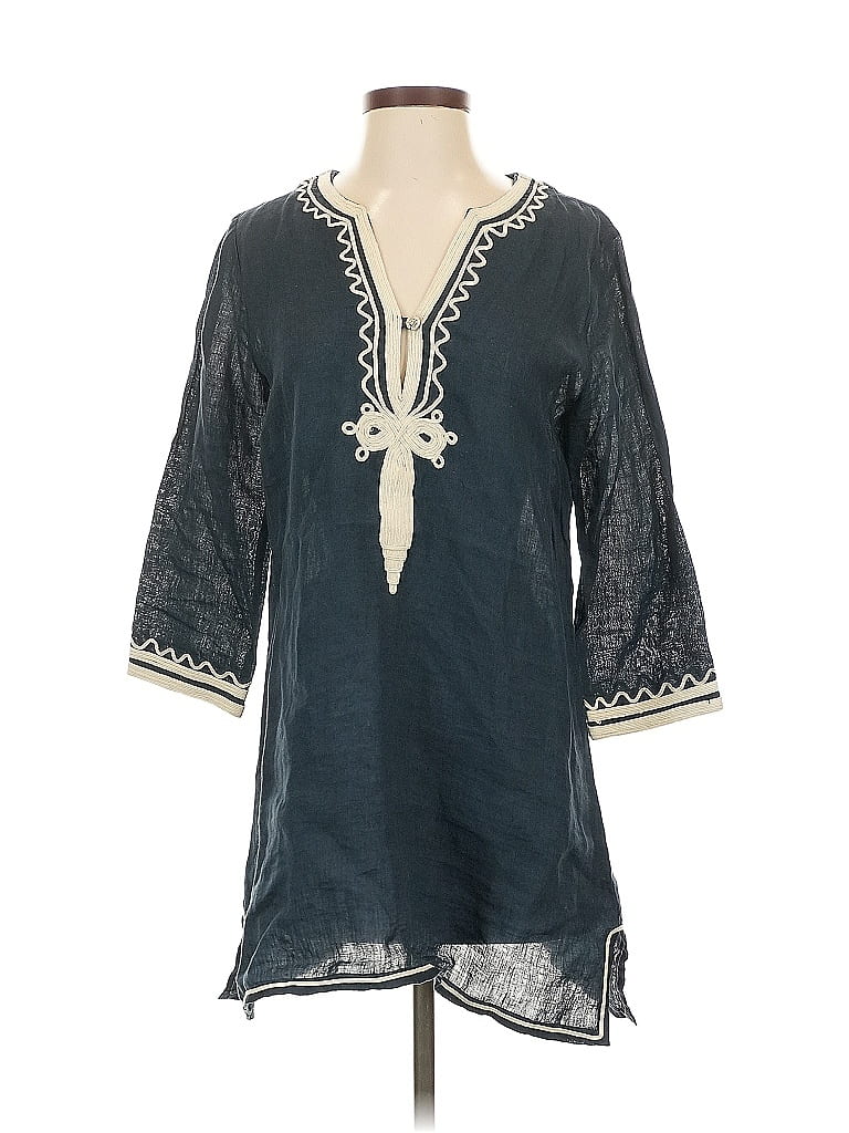 Click to view more detailed imagery on our partner's website Pre-owned Calypso St Barth 3/4 Sleeve Blouse In Blue