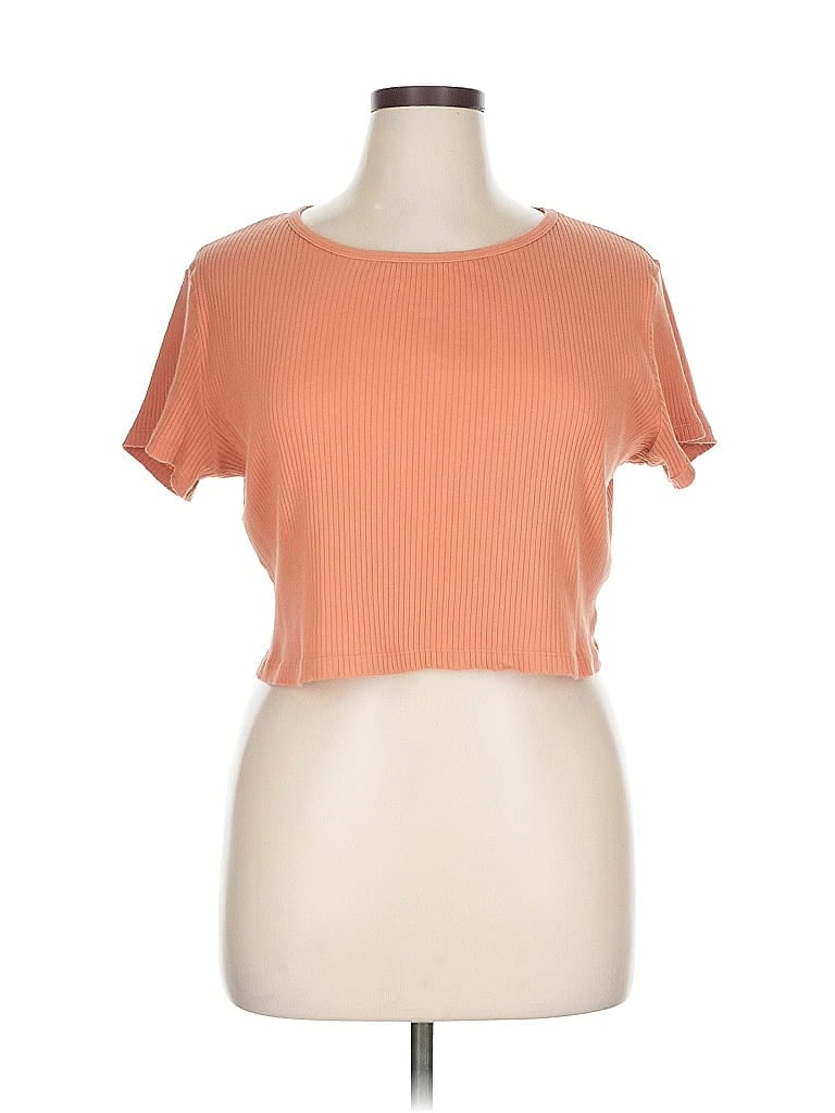 Pre-owned Uniqlo Short Sleeve T-shirt In Orange