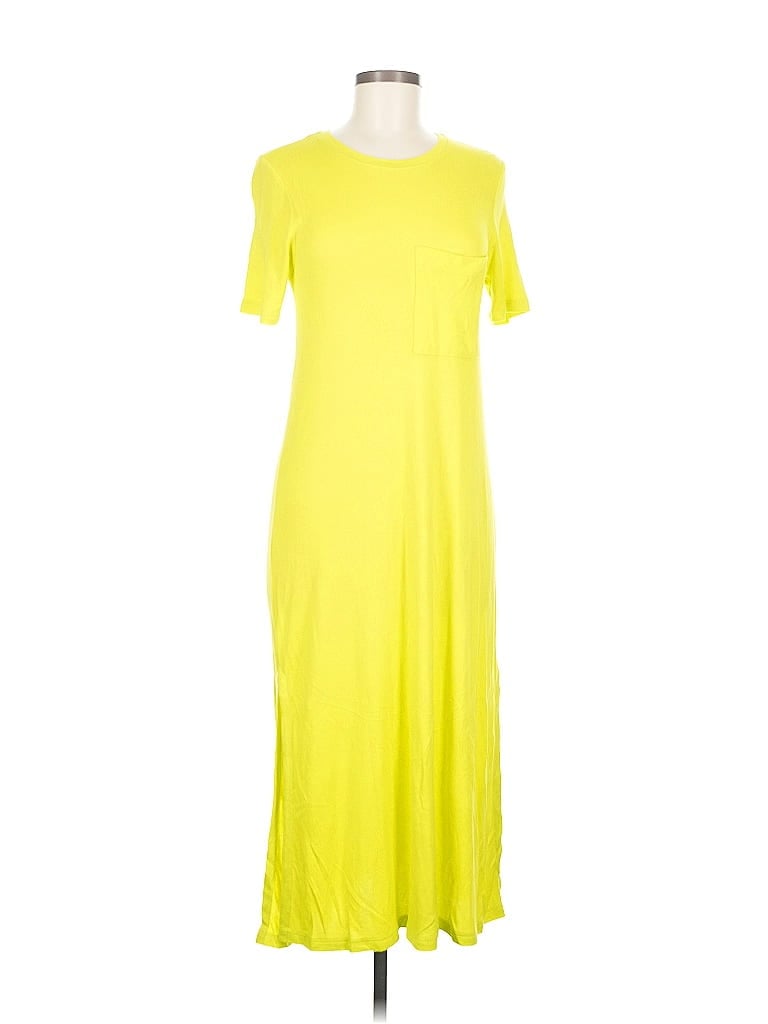 Pre-owned Atm Anthony Thomas Melillo Casual Dress In Yellow