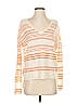 Charli 100% Cashmere Stripes Orange Cashmere Pullover Sweater Size XS - photo 1