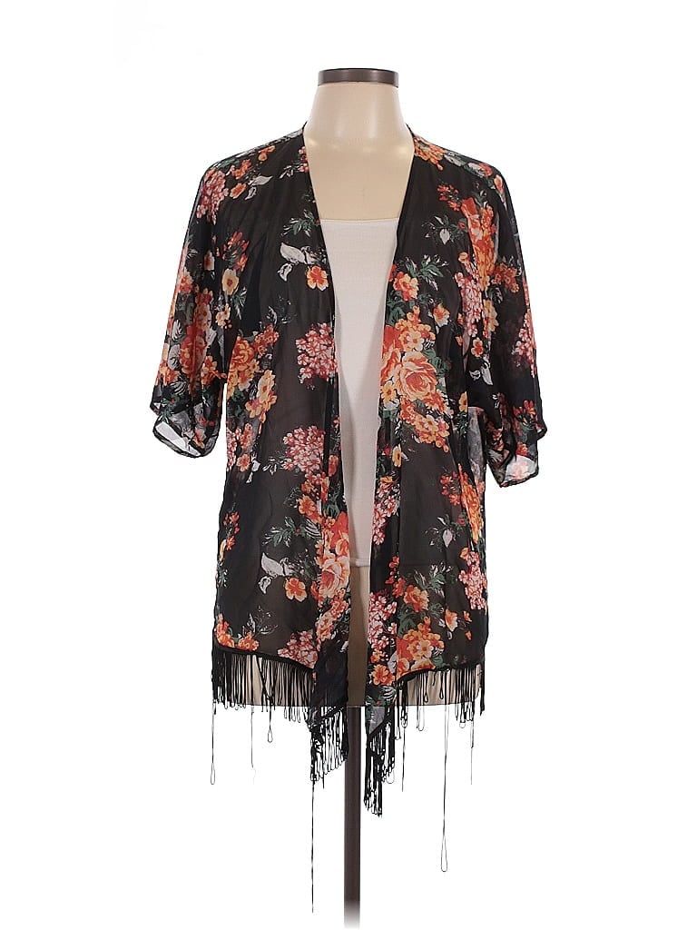 Pre-owned Almost Famous Kimono In Black