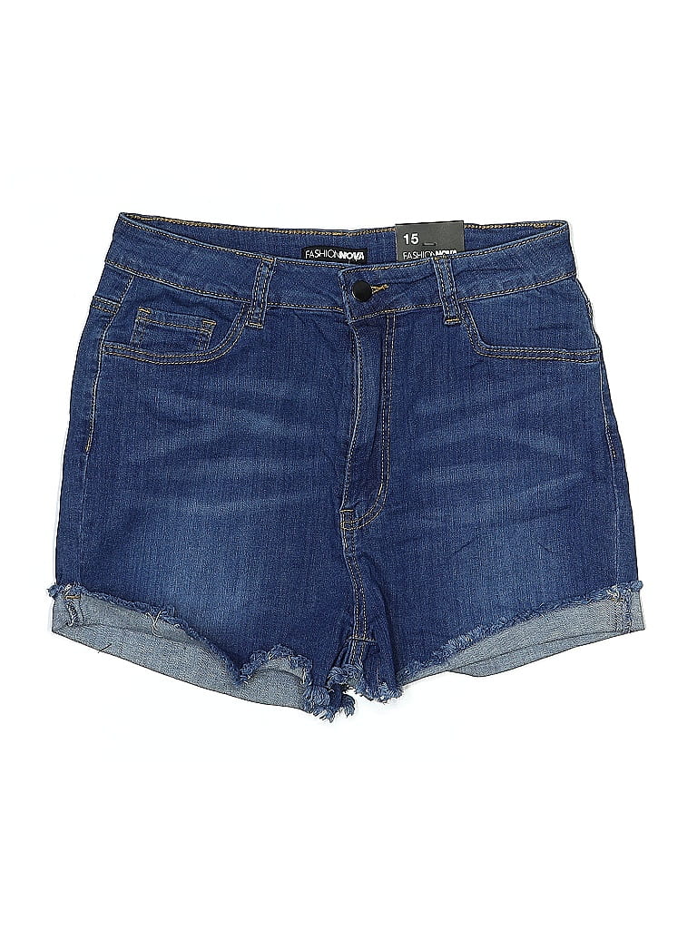 Pre-owned Fashion Nova Denim Shorts In Blue