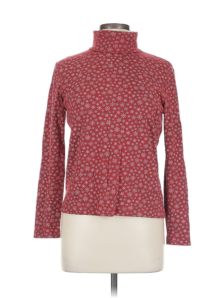 Pre-owned Jones New York Sport Long Sleeve Turtleneck In Red