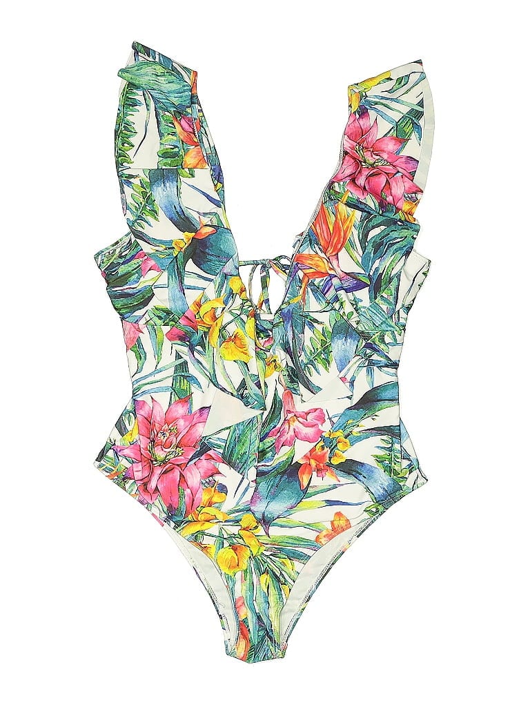 Pre-owned Assorted Brands One Piece Swimsuit In Green