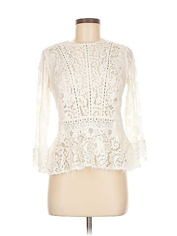 Rebecca Taylor 3/4 Sleeve Silk Top (view 1)