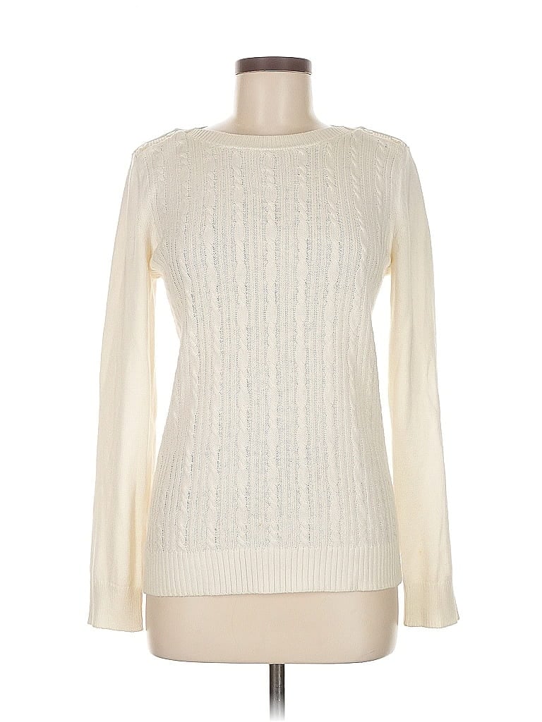 Pre-owned Banana Republic Pullover Sweater In White