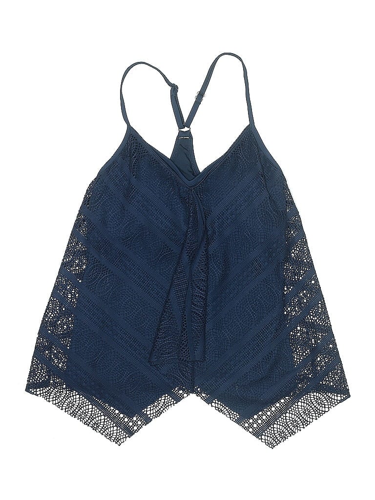 Pre-owned Beach House Swimsuit Top Blue Swimwear