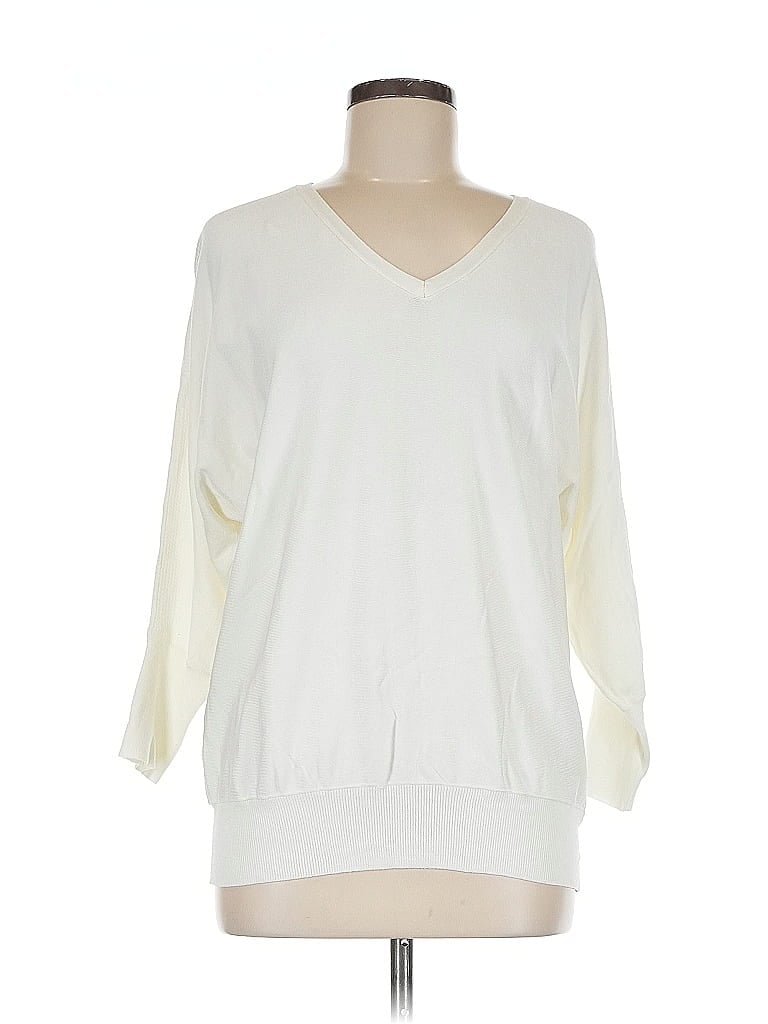 Pre-owned Ellen Tracy Sweatshirt In White