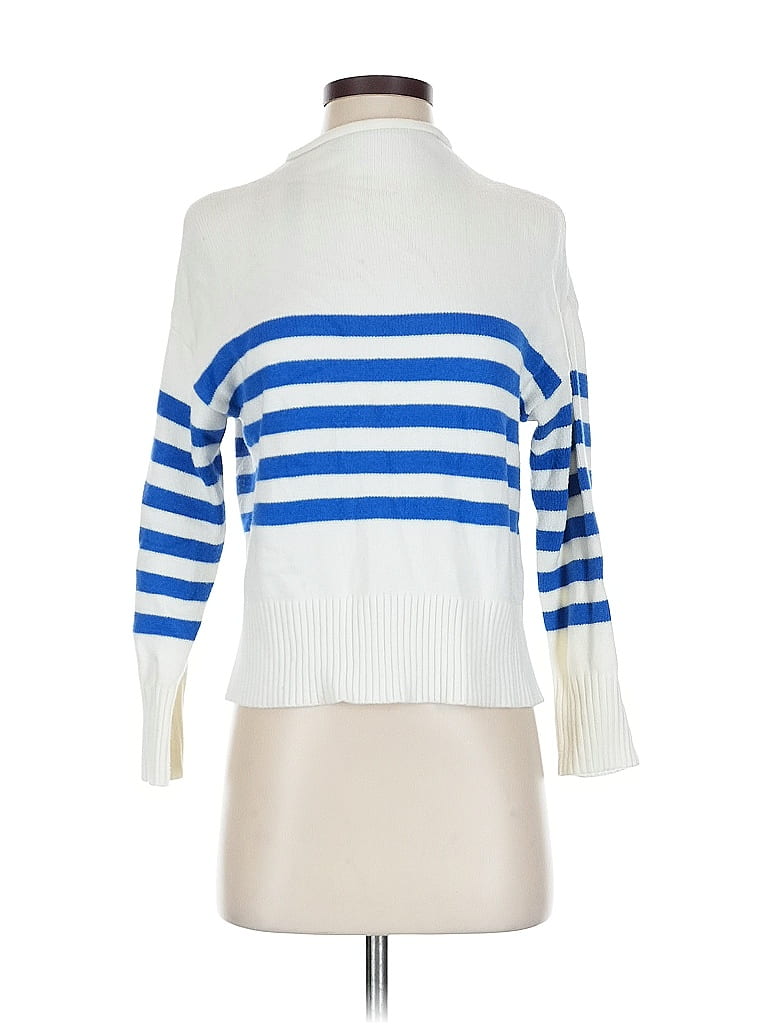 Pre-owned Truth By Republic Turtleneck Sweater In White