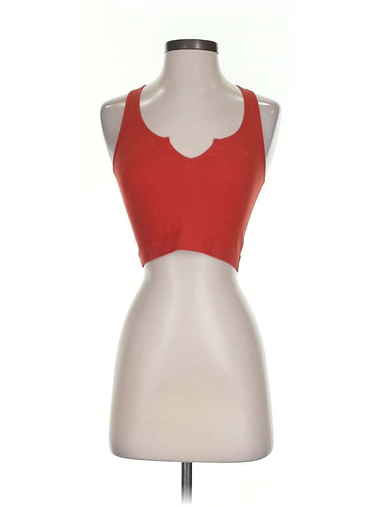 Pre-owned Bozzolo Tank Top Red Strapless Neckline Tops