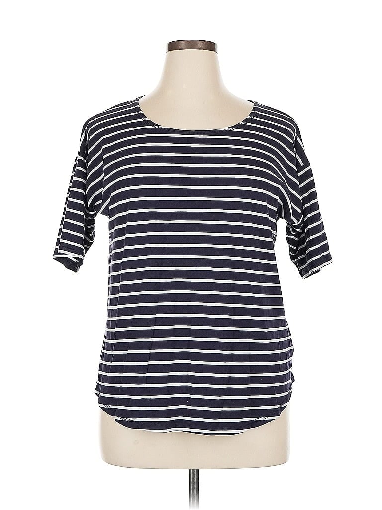 Click to view more detailed imagery on our partner's website Pre-owned Lands' End 3/4 Sleeve T-shirt In Blue